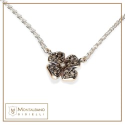 Collana piccola medievale giuggiola fume